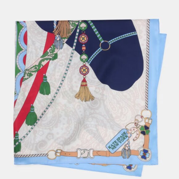 Only Piece!!! Lny Horse Silk Square Scarf from Kate Spade New York - Picture 2 of 11